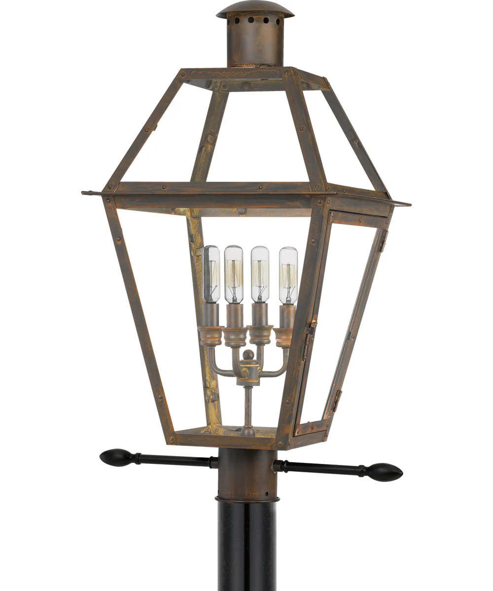 Rue De Royal Extra Large 4-light Outdoor Post Light Industrial Bronze - Image 3
