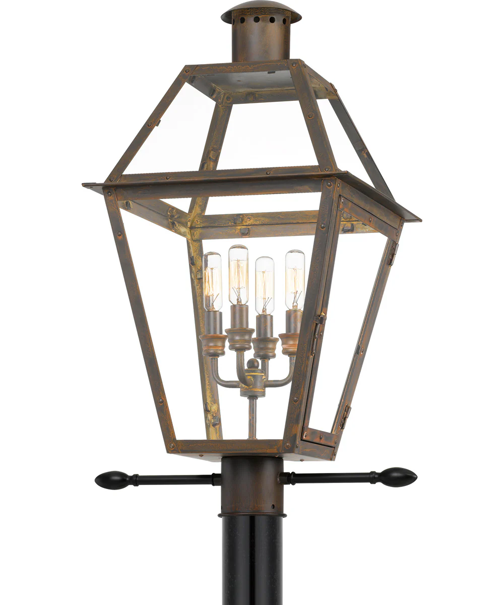 Rue De Royal Extra Large 4-light Outdoor Post Light Industrial Bronze - Image 4