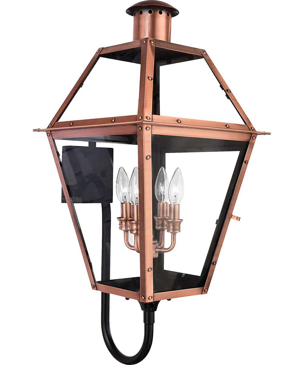 Rue De Royal Extra Large 4-light Outdoor Wall Light Aged Copper - Image 2