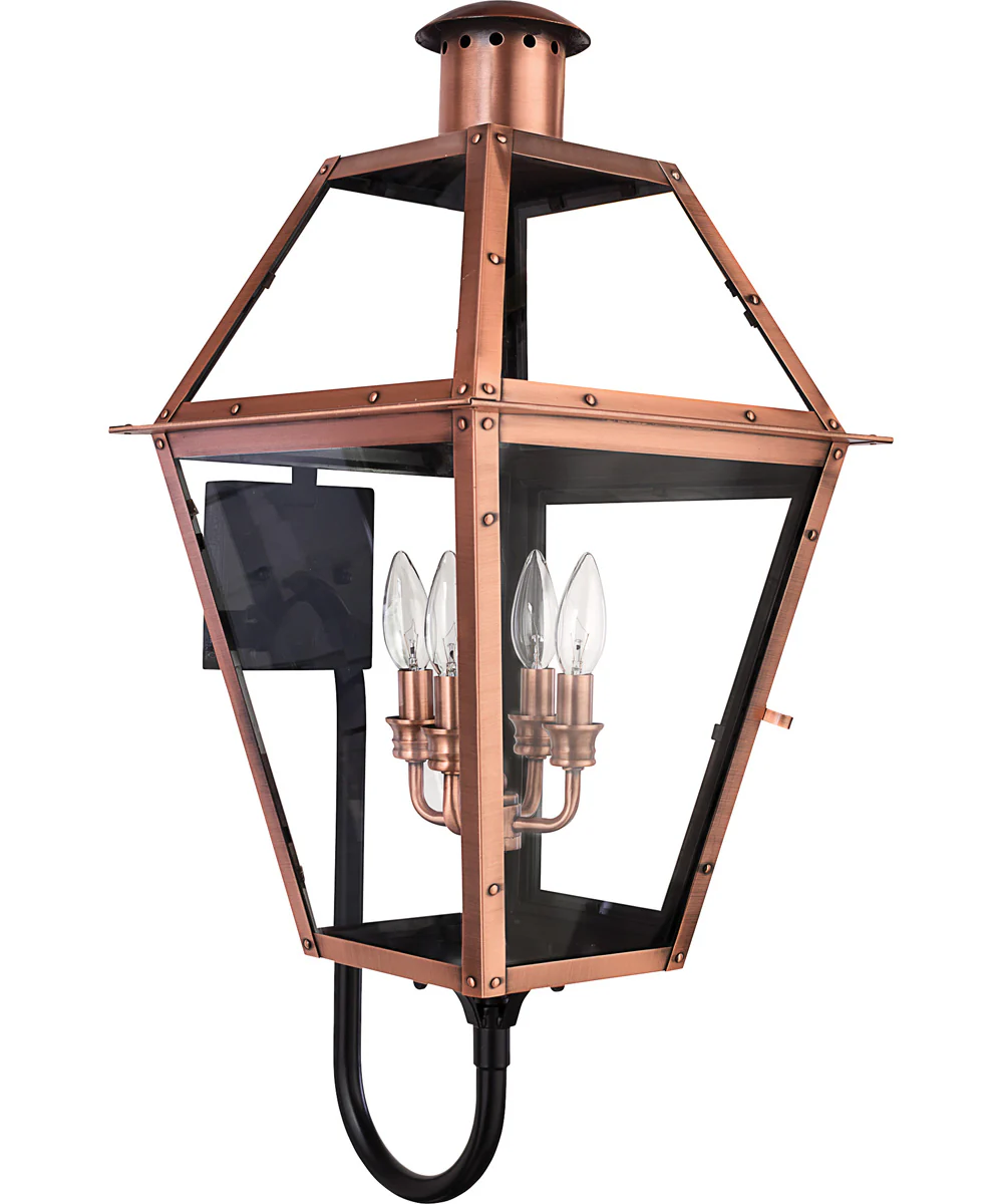 Rue De Royal Extra Large 4-light Outdoor Wall Light Aged Copper - Image 3