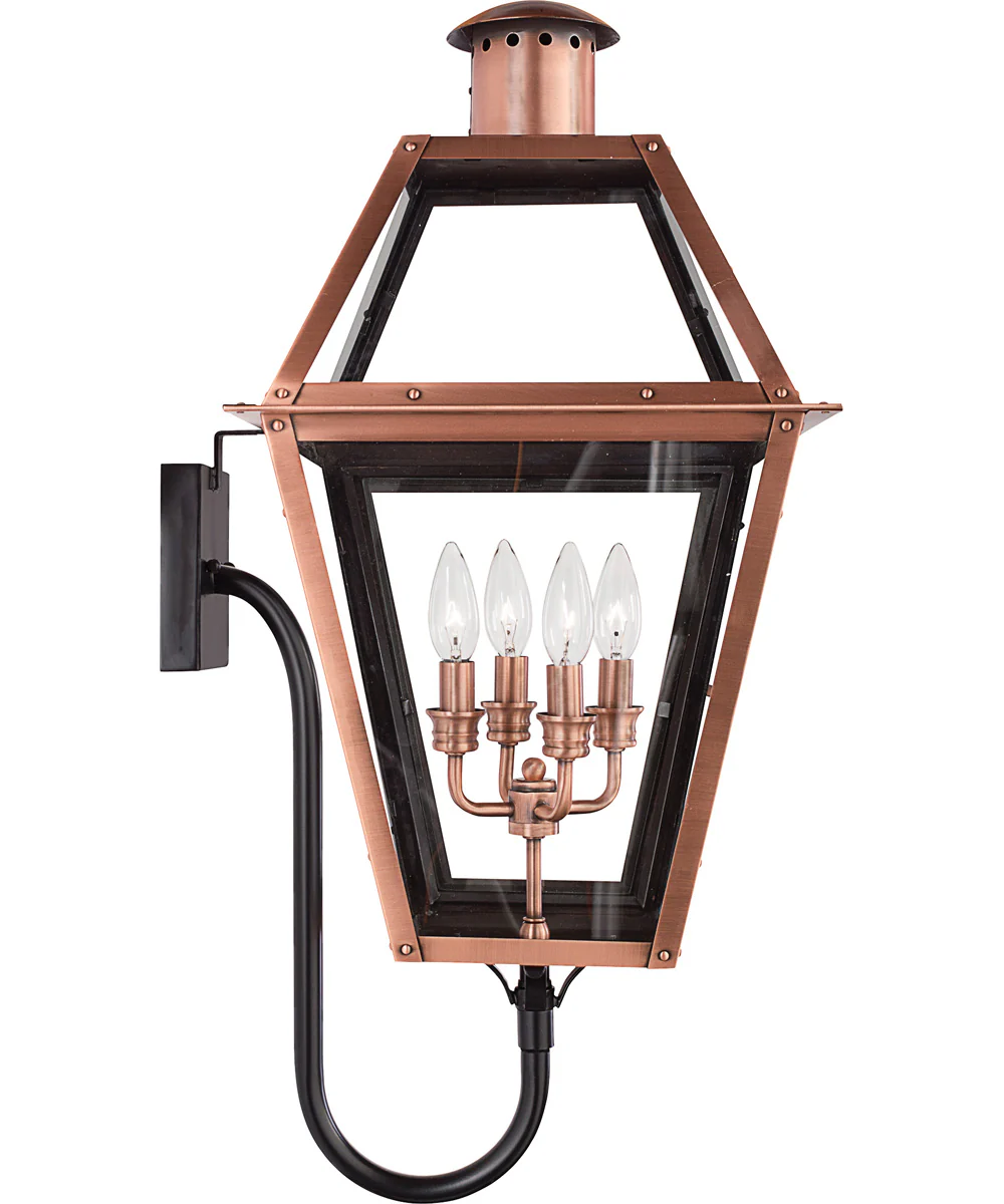Rue De Royal Extra Large 4-light Outdoor Wall Light Aged Copper - Image 5