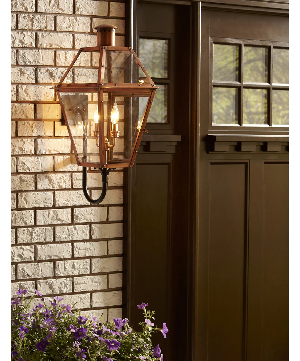 Rue De Royal Extra Large 4-light Outdoor Wall Light Aged Copper - Image 6