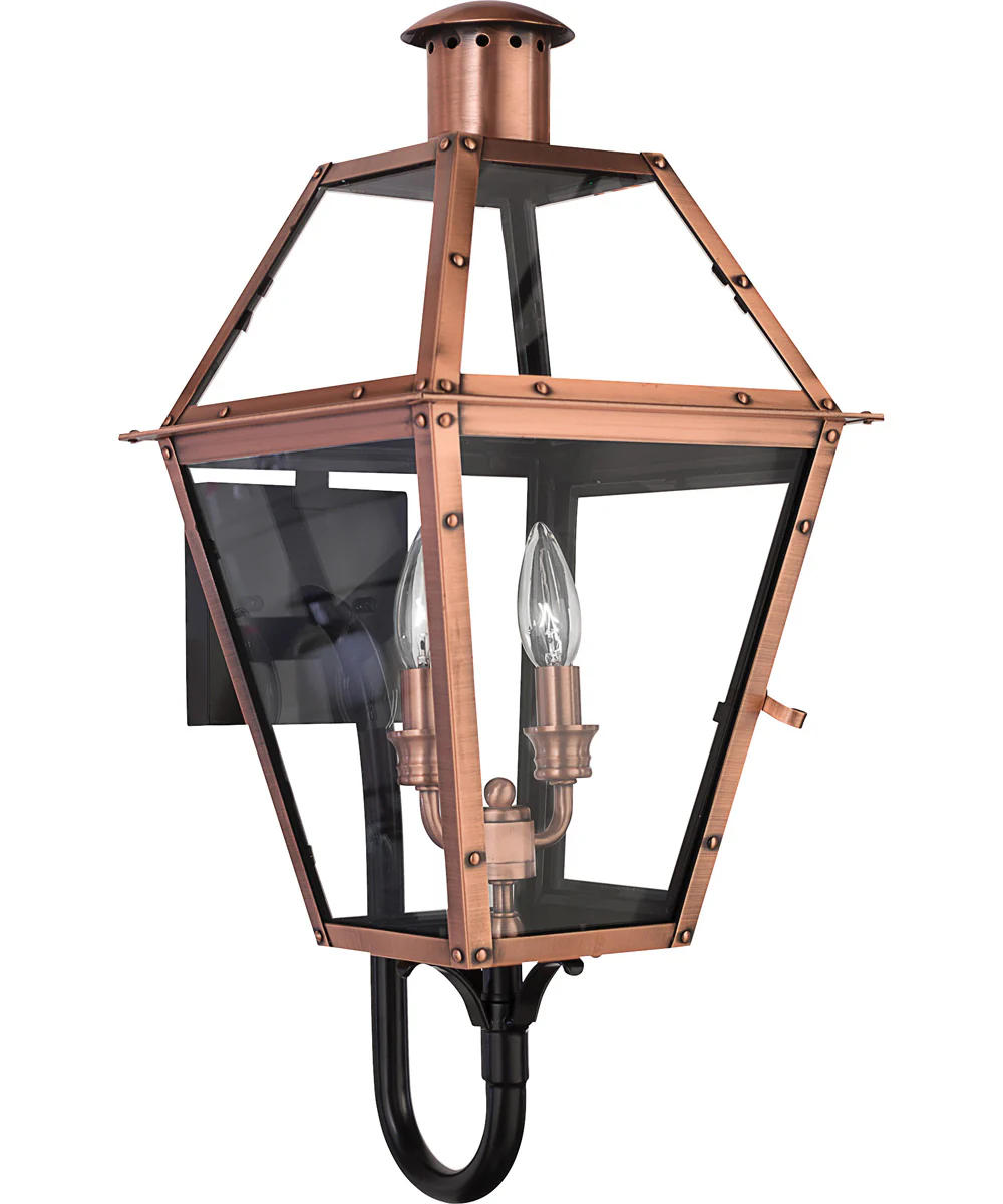 Rue De Royal Large 2-light Outdoor Wall Light Aged Copper - Image 2