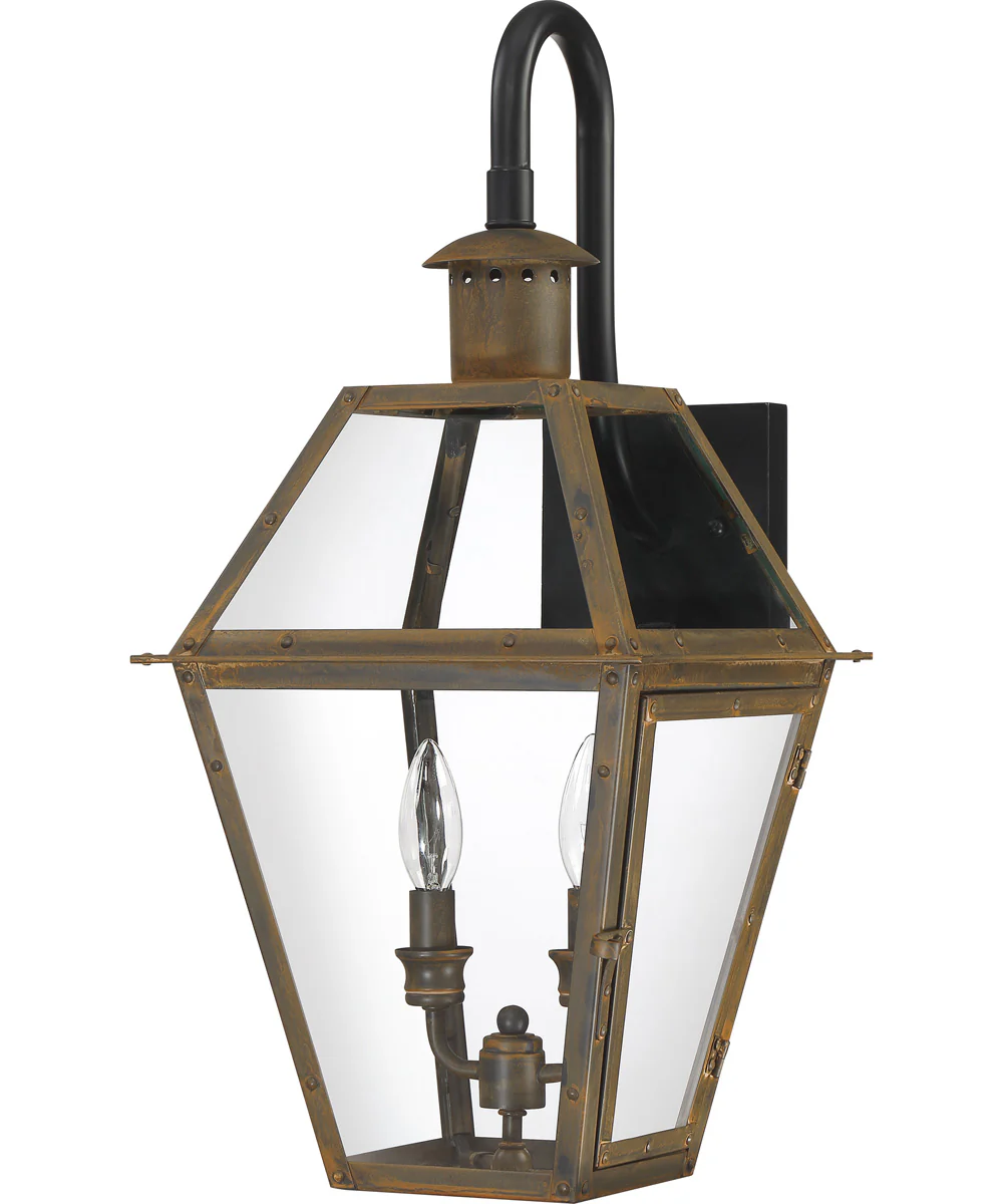Rue De Royal Large 2-light Outdoor Wall Light Industrial Bronze - Image 3