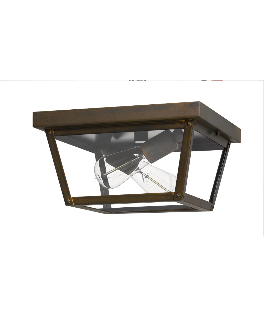 Rue De Royal Medium 2-light Outdoor Ceiling Light Industrial Bronze - Image 3