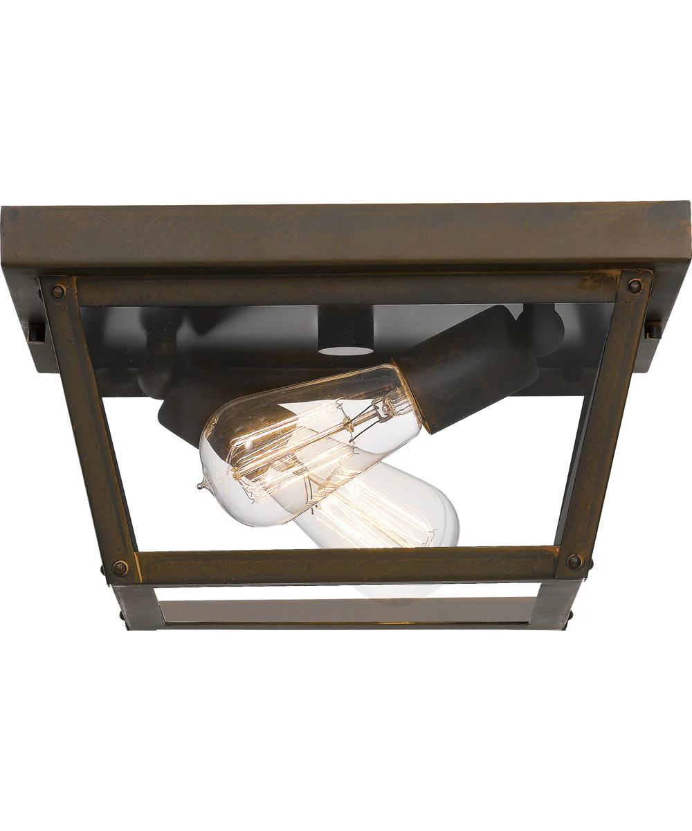 Rue De Royal Medium 2-light Outdoor Ceiling Light Industrial Bronze - Image 4