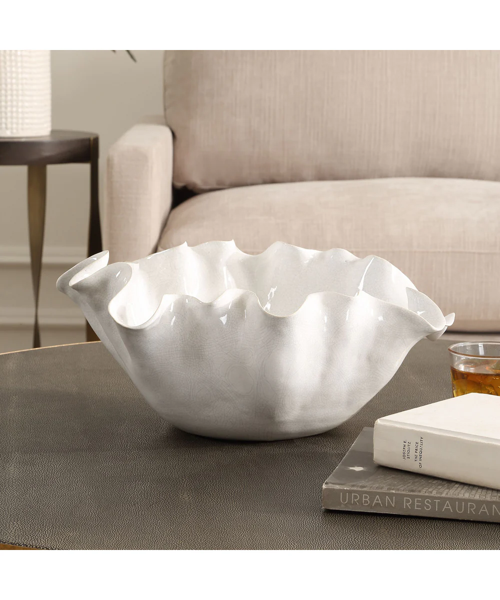 Ruffle White Bloom Bowl - Image 3