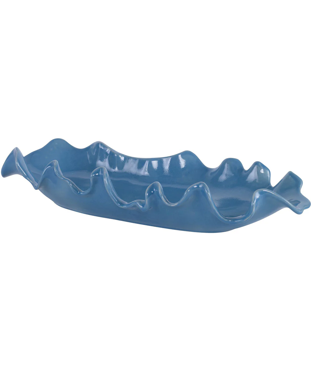Ruffled Feathers Blue Bowl