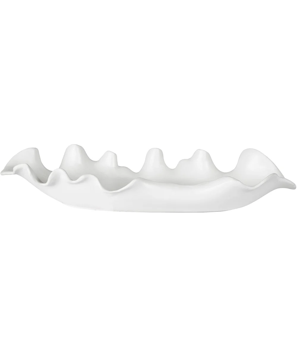 Ruffled Feathers Modern White Bowl - Image 4