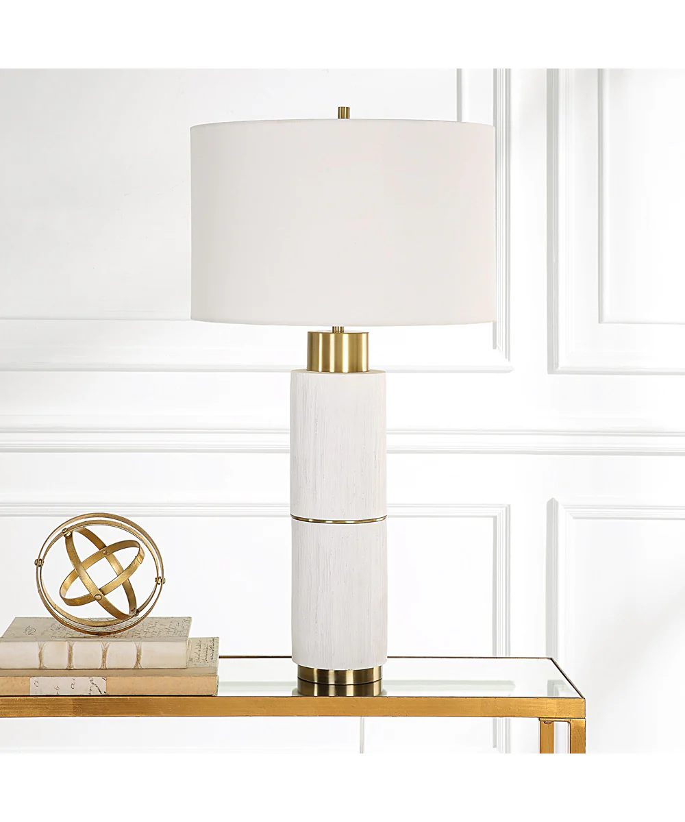 Ruse Whitewashed Table Lamp - Image 3