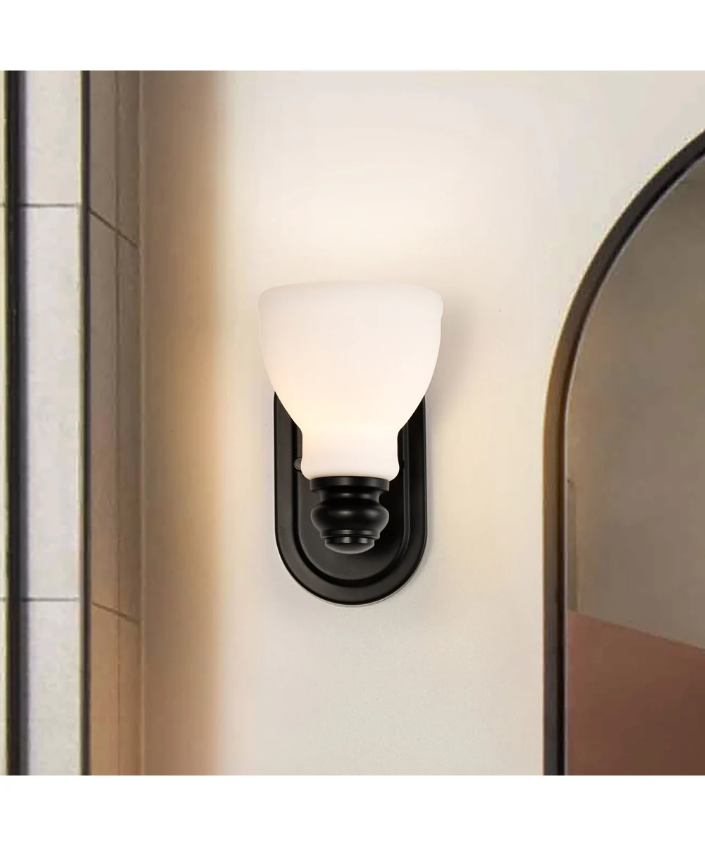 Russel 1-Light Vanity & Wall Matte Black - Image 3