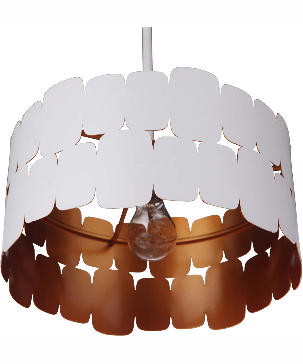 Sabrina 1-Light Semi Flush Matte White / Gold Luster - Image 12