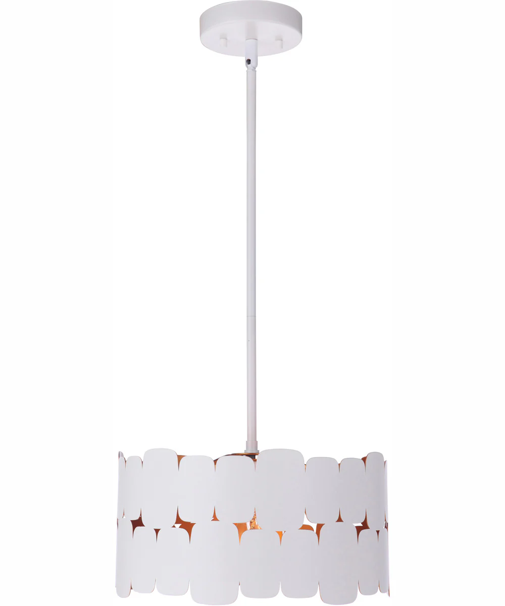 Sabrina 1-Light Semi Flush Matte White / Gold Luster - Image 3