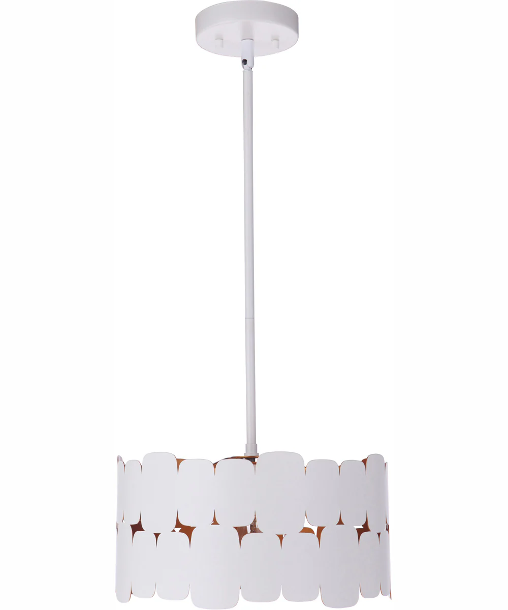 Sabrina 1-Light Semi Flush Matte White / Gold Luster - Image 4
