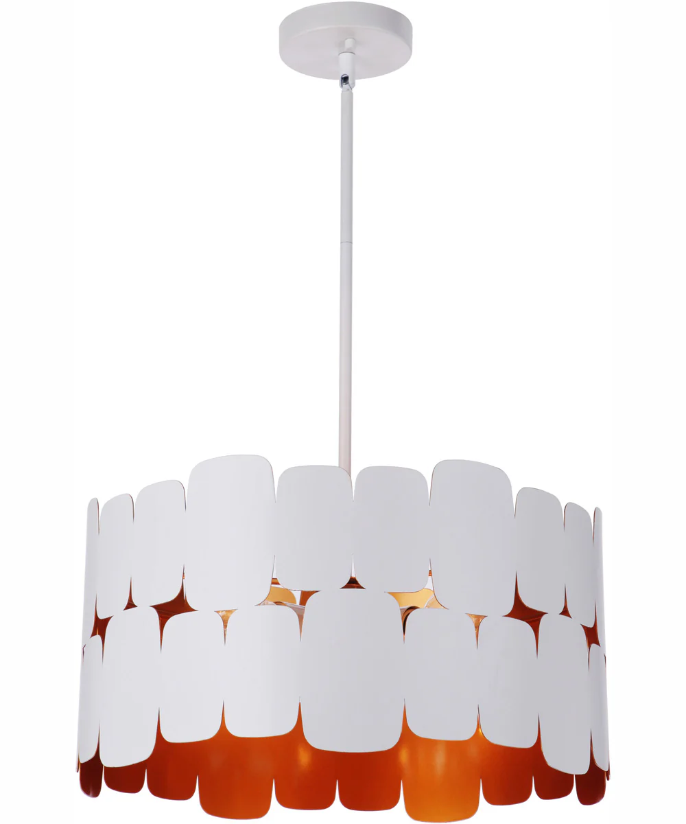 Sabrina 4-Light Pendant Matte White / Gold Luster - Image 2