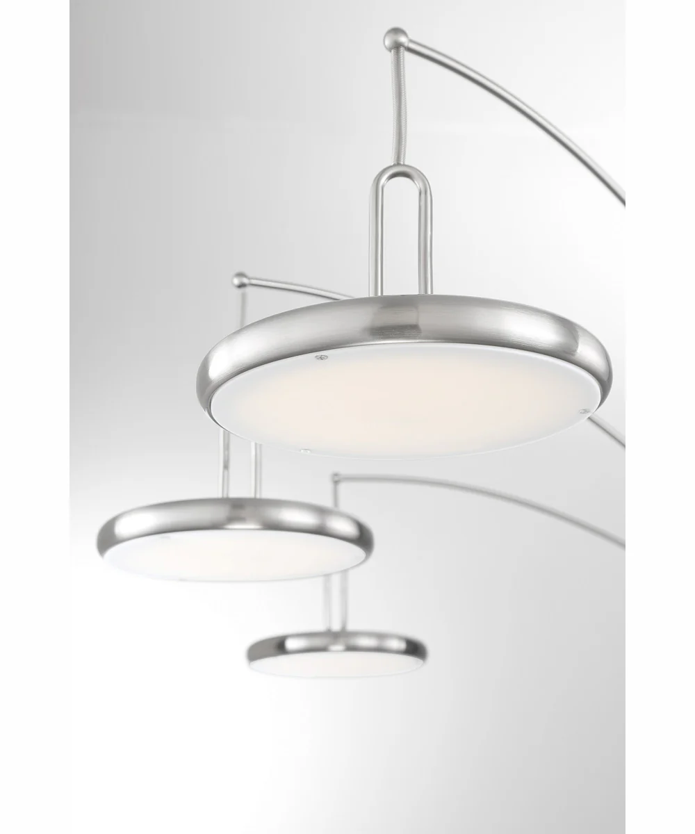 Sailee 3-Light Led 3-Light Arch Lamp Brushed Nickel - Image 2