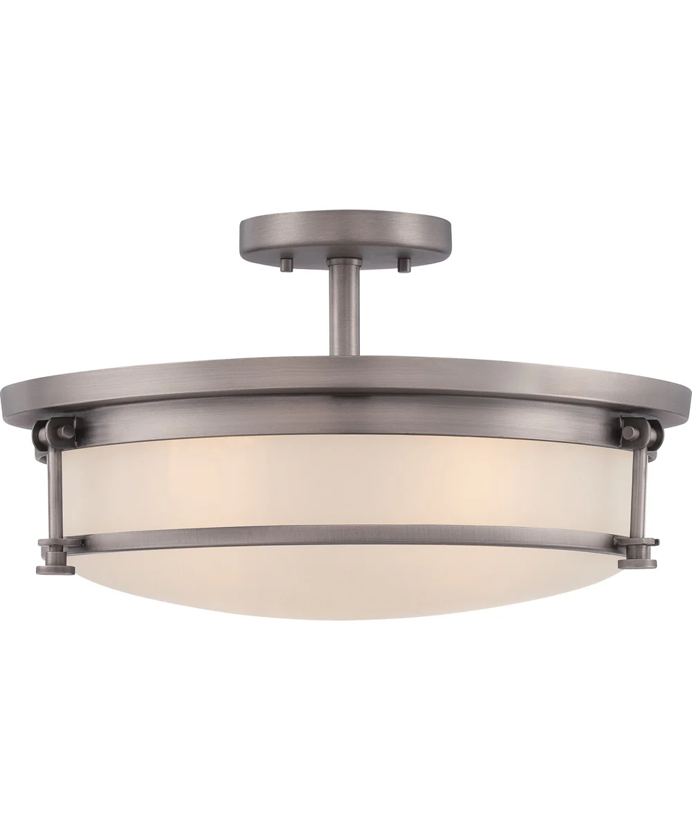 Sailor Large 4-light Semi Flush Mount Antique Nickel - Image 2