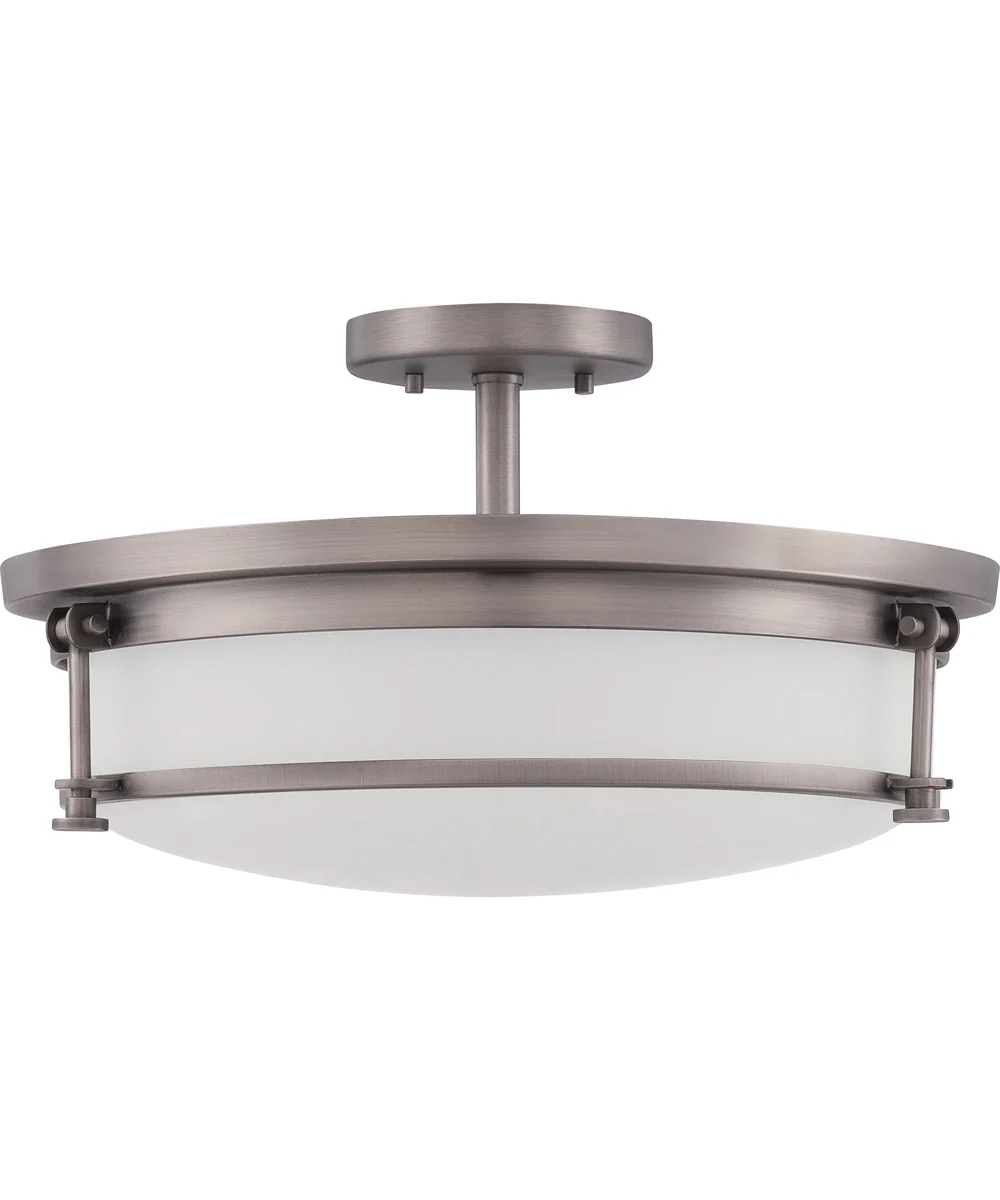 Sailor Large 4-light Semi Flush Mount Antique Nickel - Image 3