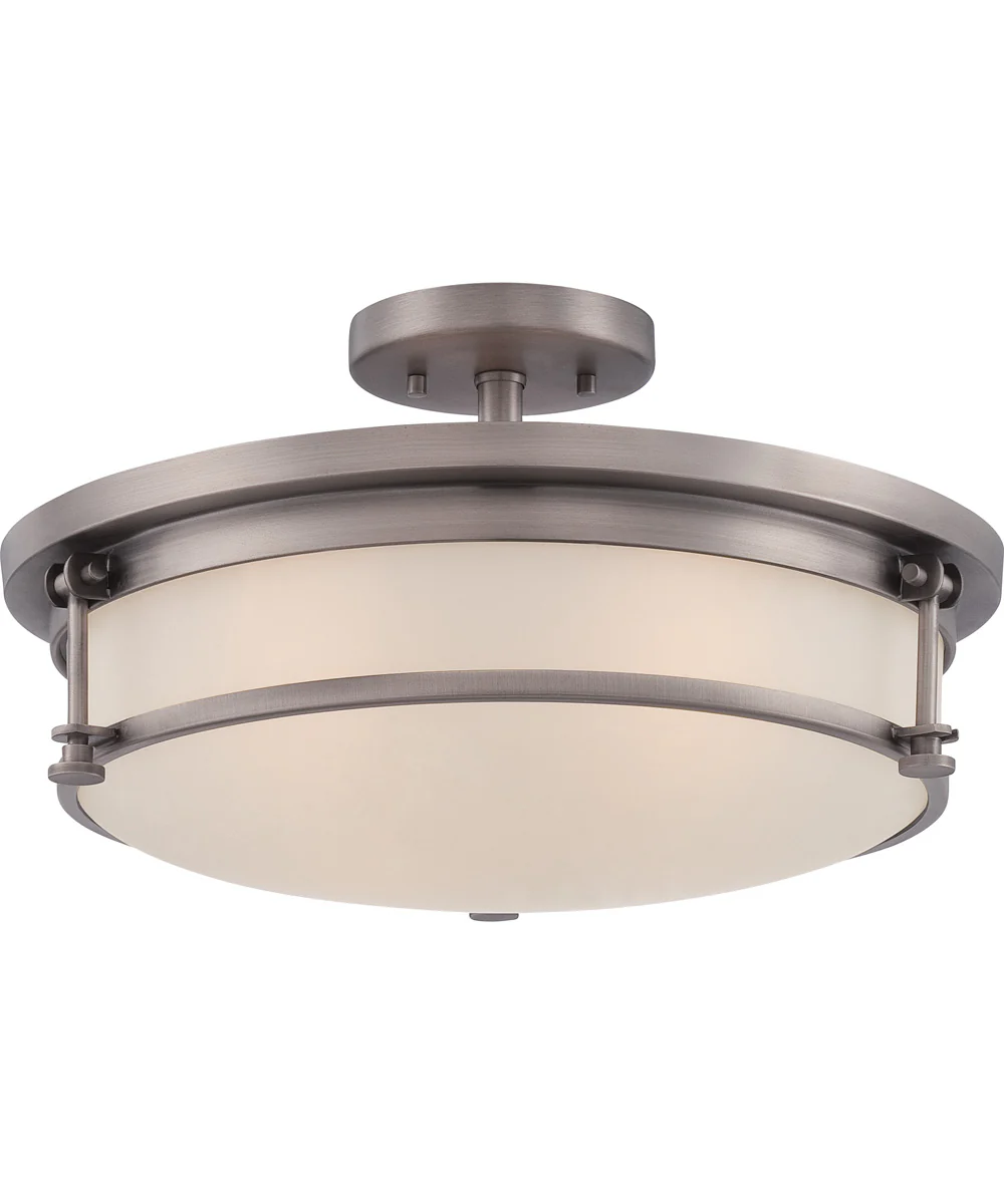 Sailor Large 4-light Semi Flush Mount Antique Nickel - Image 4