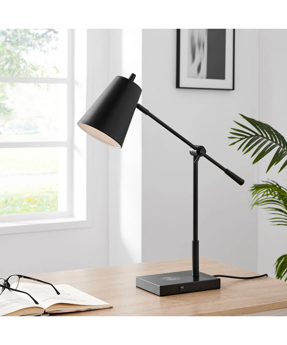 Salma 1-Light Table/Desk Lamp Black - Image 3