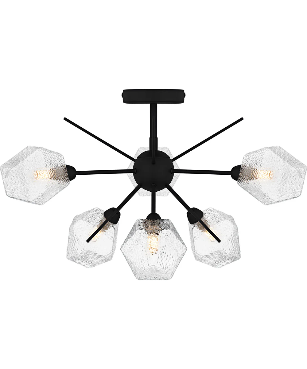 Salvador Extra Large 6-light Semi Flush Mount Earth Black