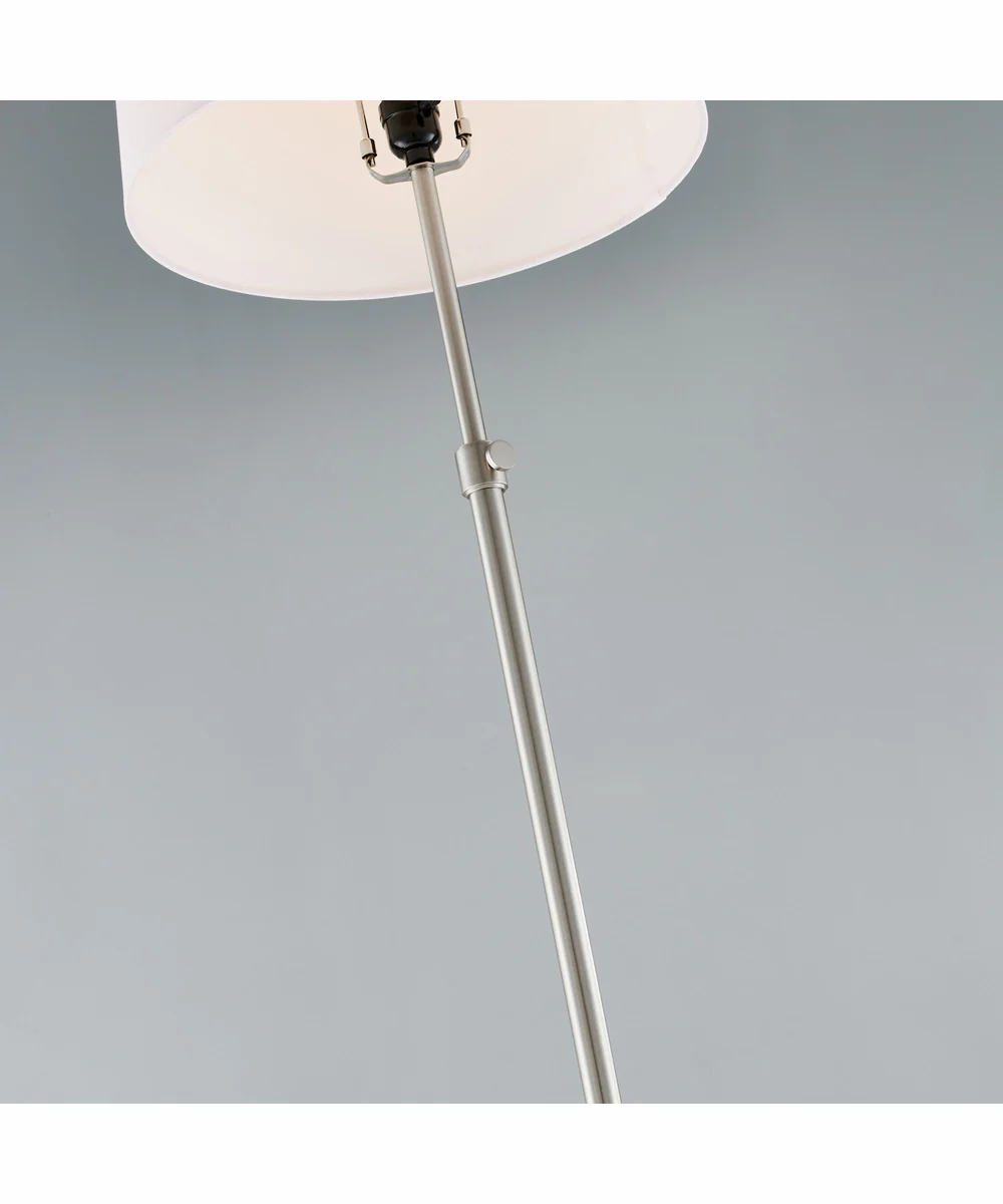 Sandoval 1-Light 3Pcs Floor & Table Lamp Set Brushed Nickel/White Shade - Image 4