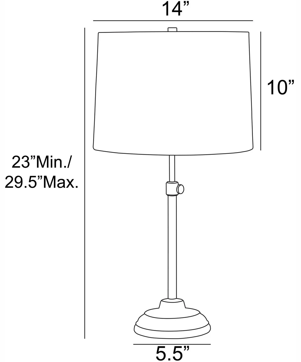 Sandoval 1-Light 3Pcs Floor & Table Lamp Set Brushed Nickel/White Shade - Image 7