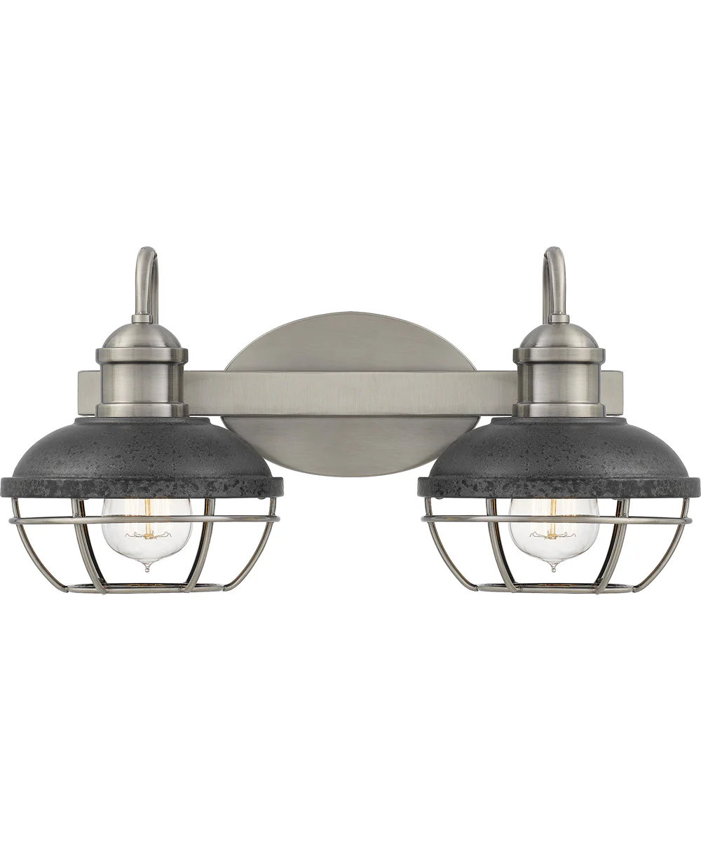 Sandpiper Medium 2-light Bath Light Antique Polished Nickel - Image 2