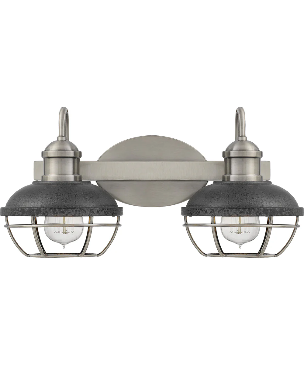 Sandpiper Medium 2-light Bath Light Antique Polished Nickel - Image 3