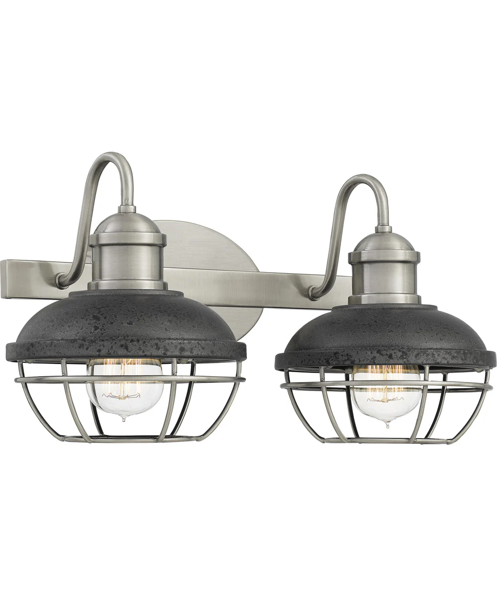 Sandpiper Medium 2-light Bath Light Antique Polished Nickel - Image 4