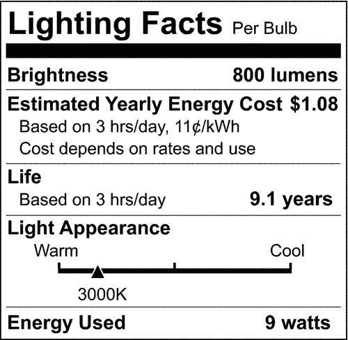 Satco LED A19 Medium 10 watt 120V 3000K Light Bulb =60W - Image 4