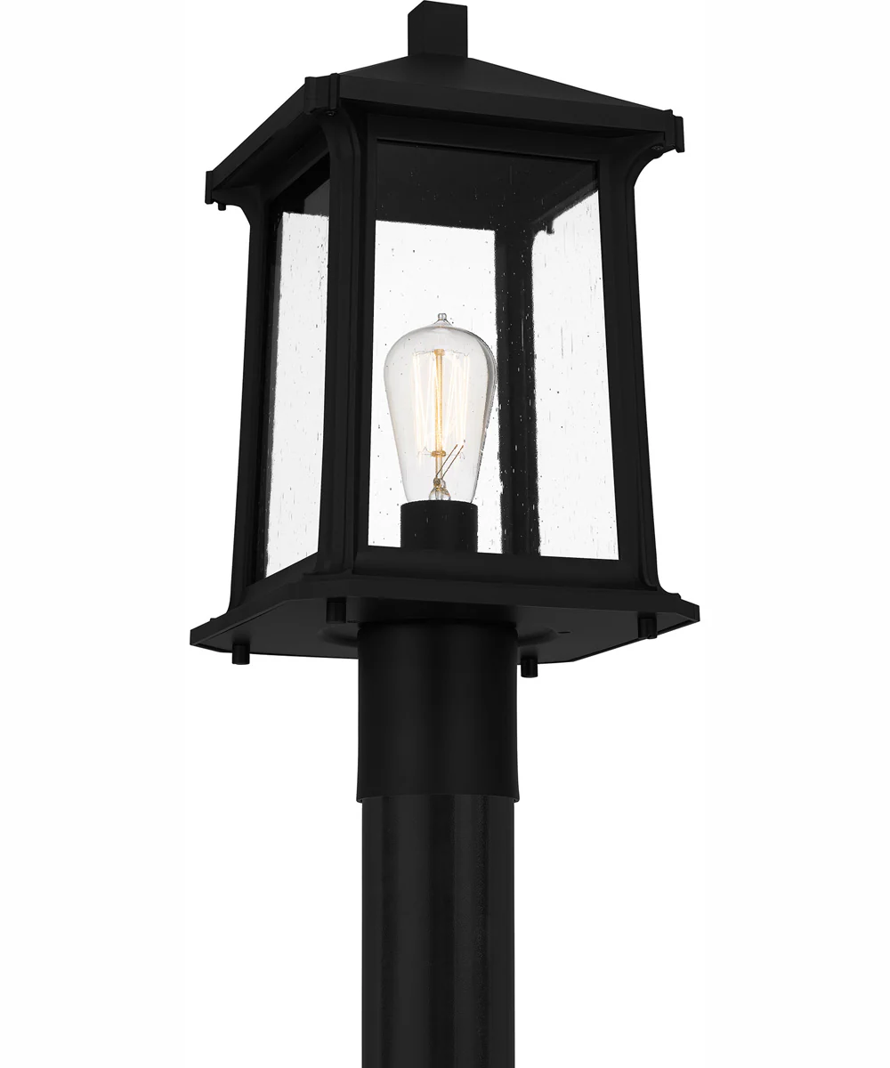 Satterfield Large 1-light Outdoor Post Light Coastal Armour Matte Black - Image 5