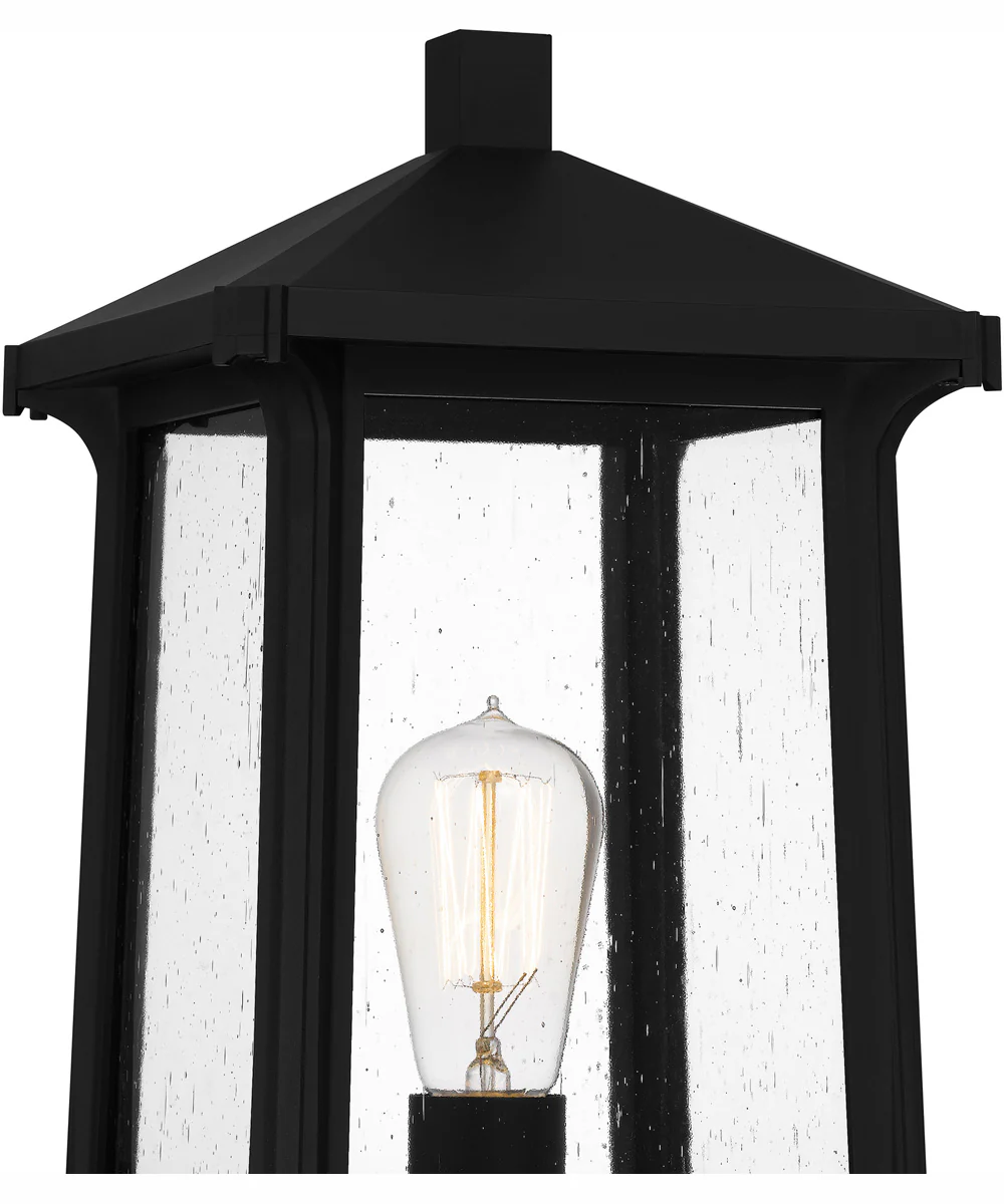 Satterfield Large 1-light Outdoor Post Light Coastal Armour Matte Black - Image 6