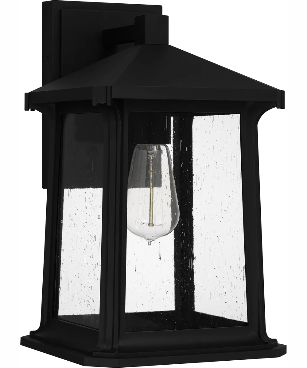 Satterfield Large 1-light Outdoor Wall Light Coastal Armour Matte Black - Image 3