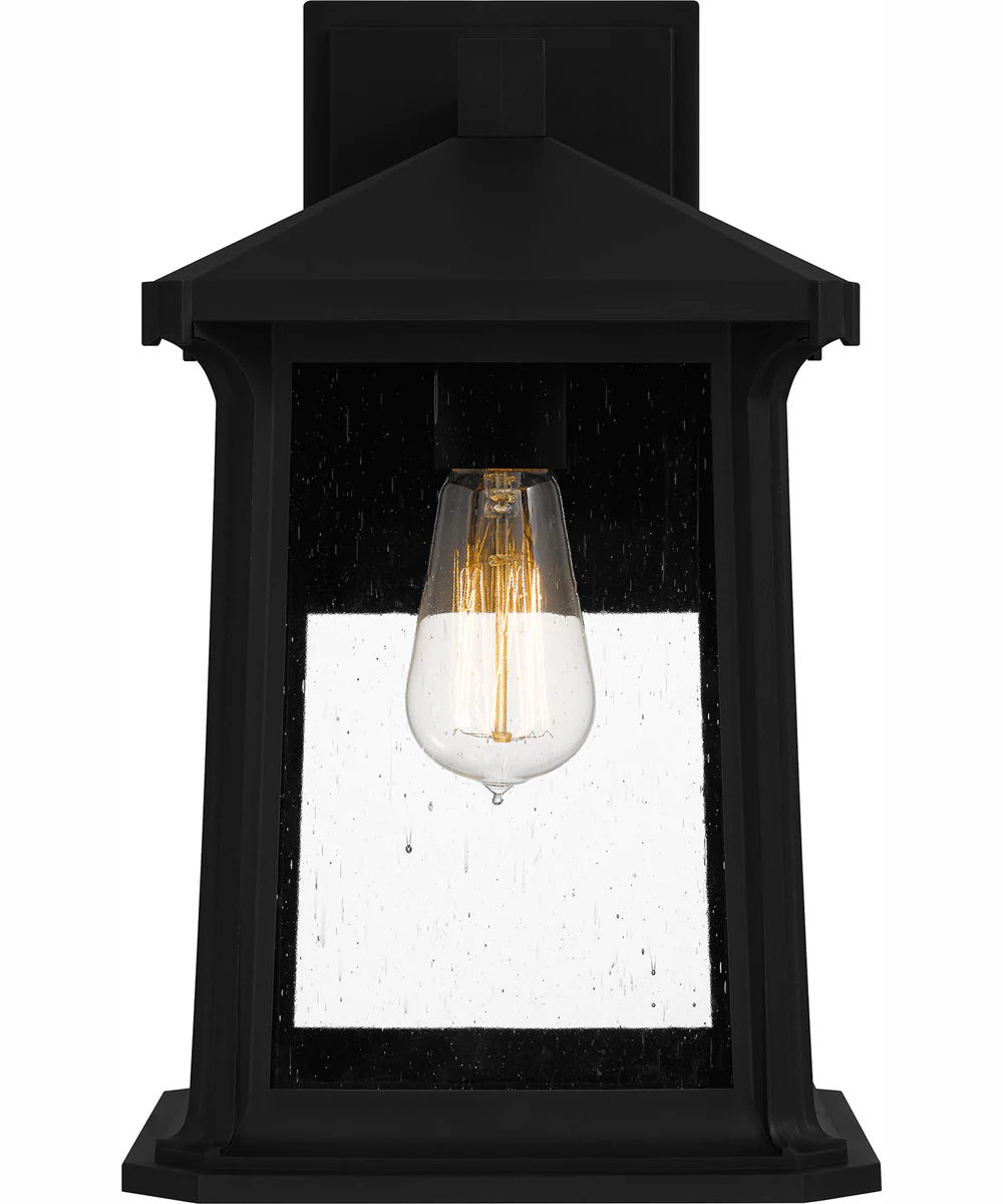 Satterfield Large 1-light Outdoor Wall Light Coastal Armour Matte Black - Image 4