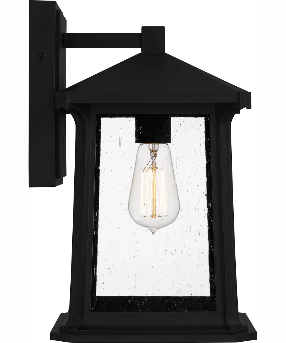 Satterfield Large 1-light Outdoor Wall Light Coastal Armour Matte Black - Image 5