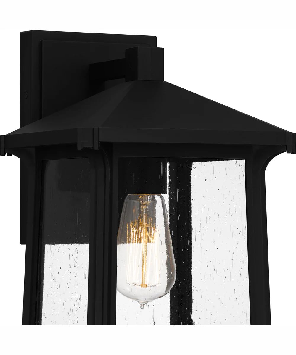Satterfield Large 1-light Outdoor Wall Light Coastal Armour Matte Black - Image 6