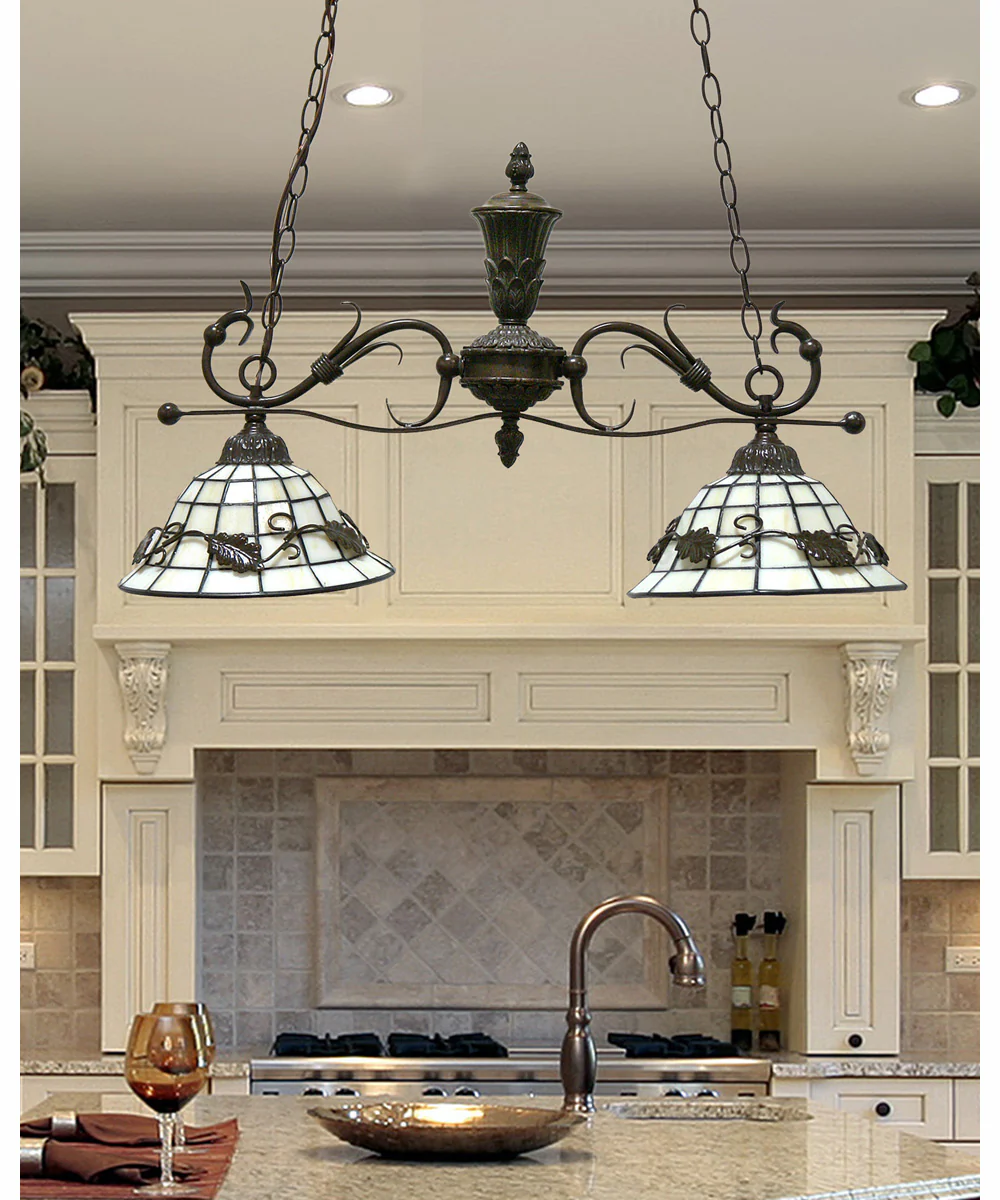 Savanna 2-Light Tiffany Island Fixture - Image 2