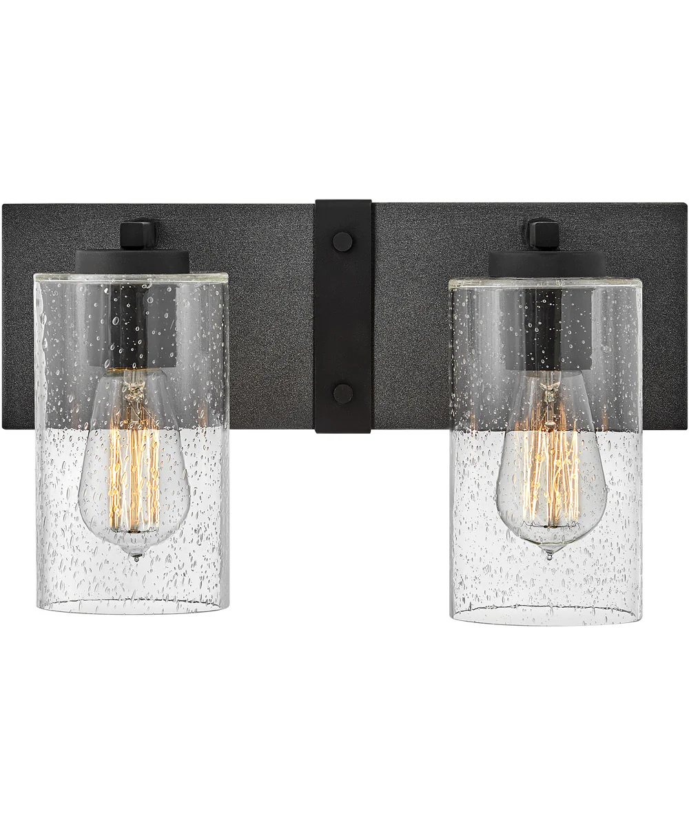 Sawyer 2-Light Vanity in Aged Zinc