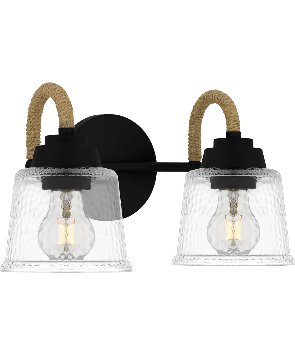 Seabreeze Medium 2-light Bath Light Matte Black - Image 3
