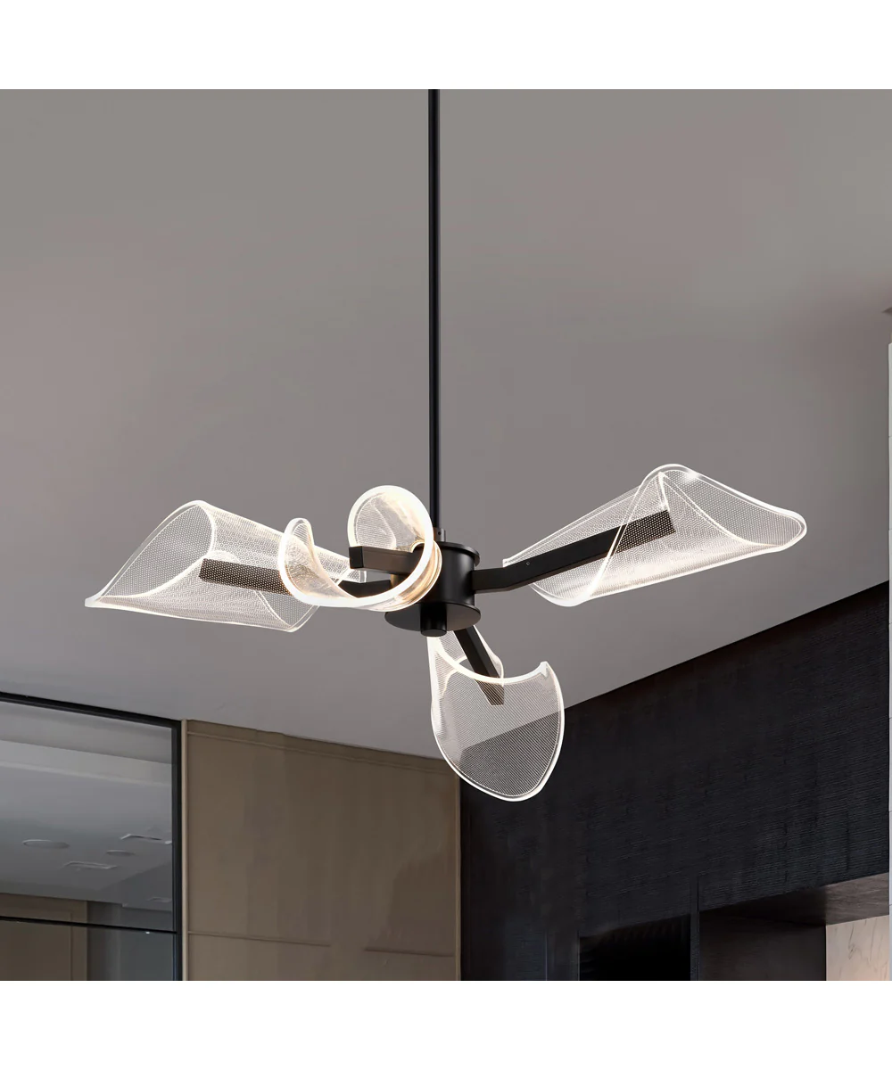Sedona 4-Light Chandelier Matte Black - Image 3