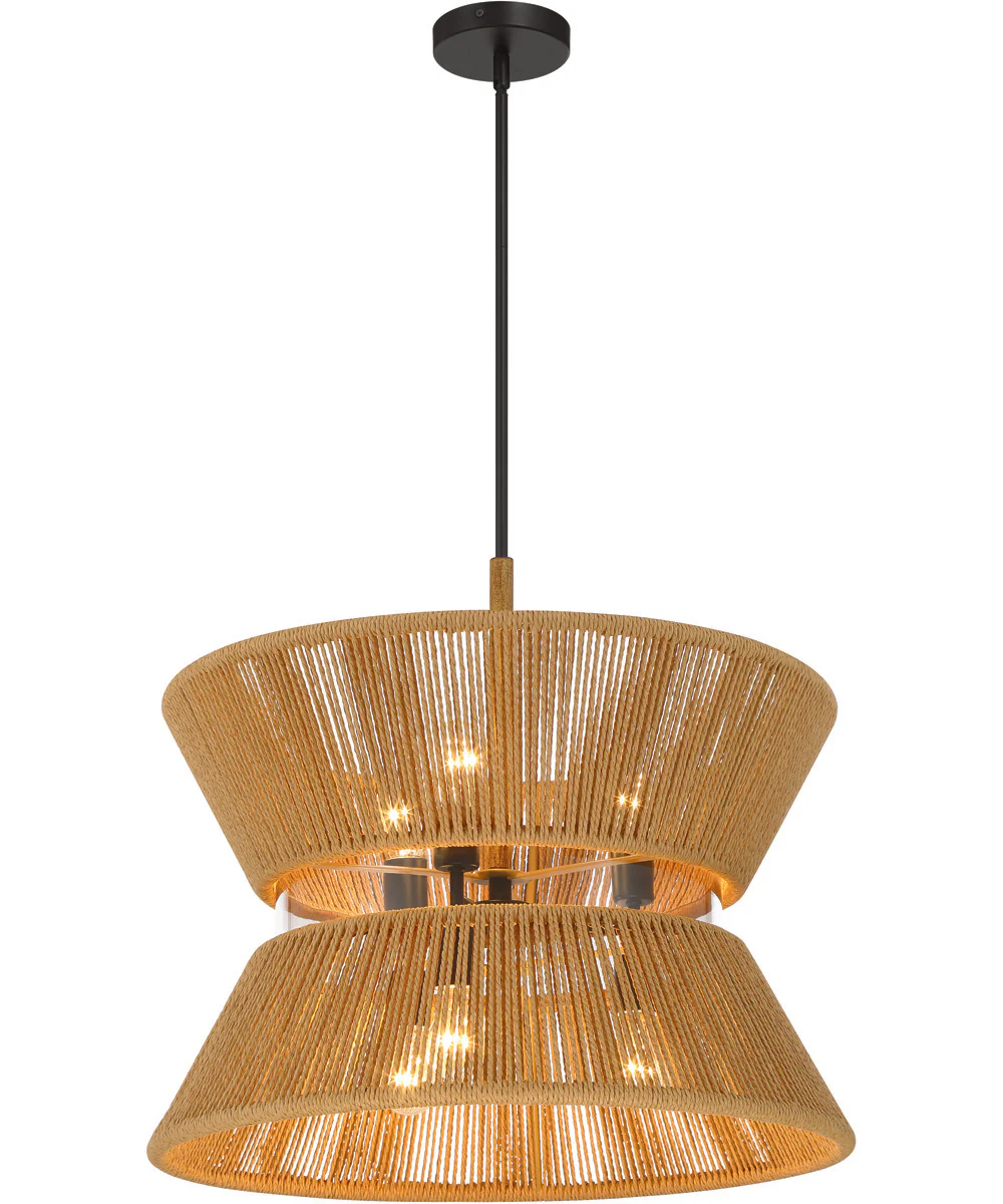 Serena 6-Light Lighting Flat Black/Walnut - Image 3