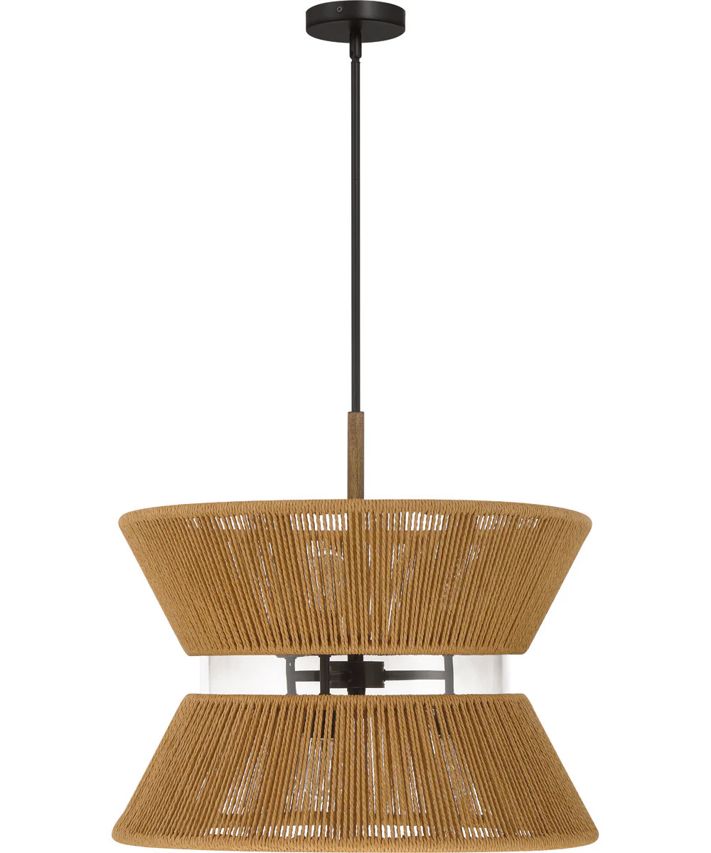 Serena 6-Light Lighting Flat Black/Walnut - Image 4