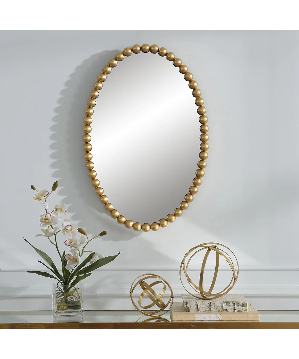 Serna Gold Oval Mirror - Image 2