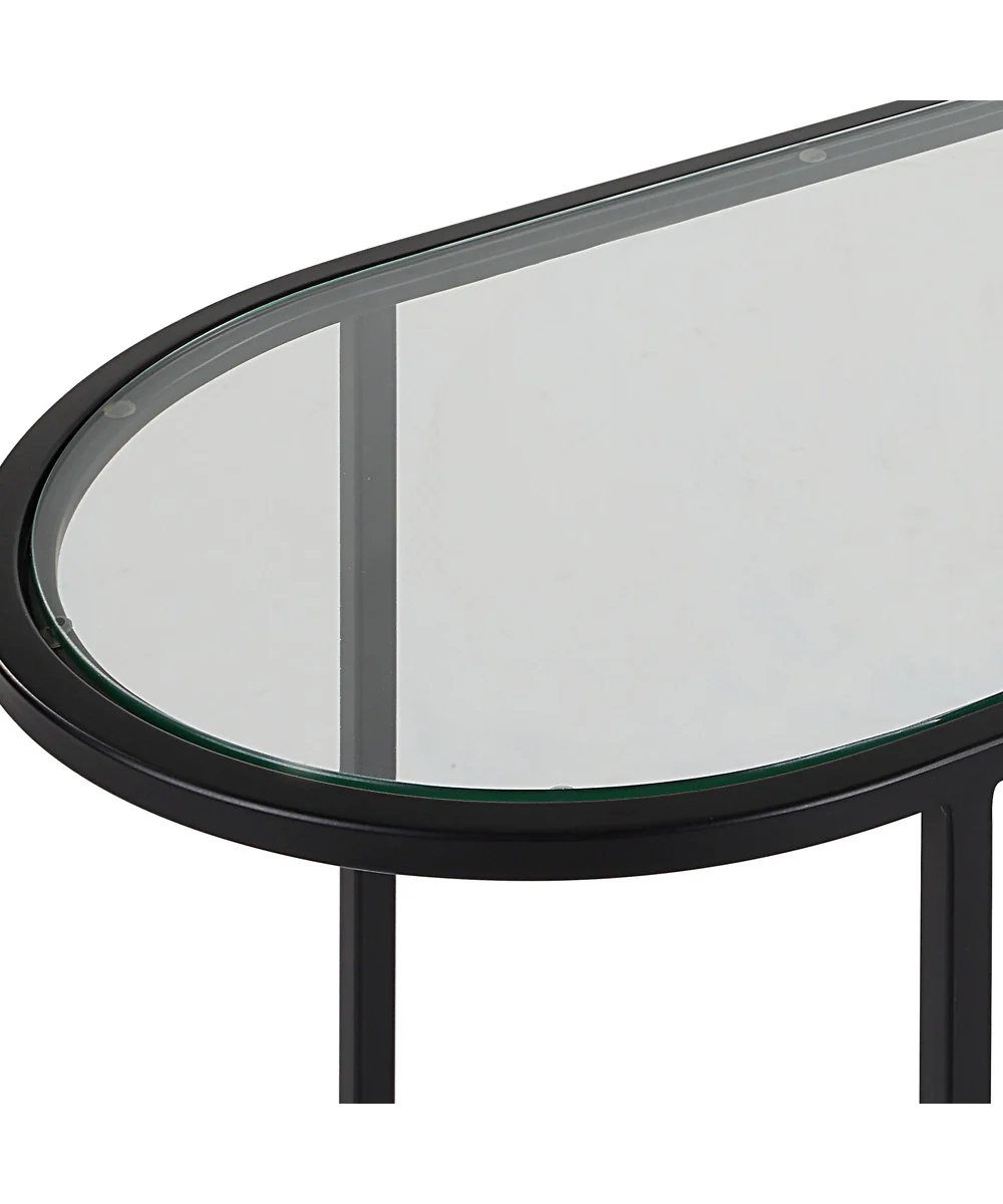 Set of 2 Iron Nesting Tables in Matte Black - Image 6