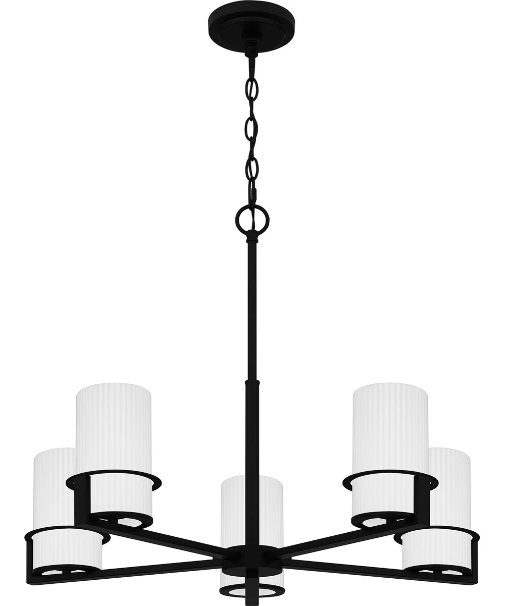 Seymour 5-light Chandelier Matte Black - Image 2