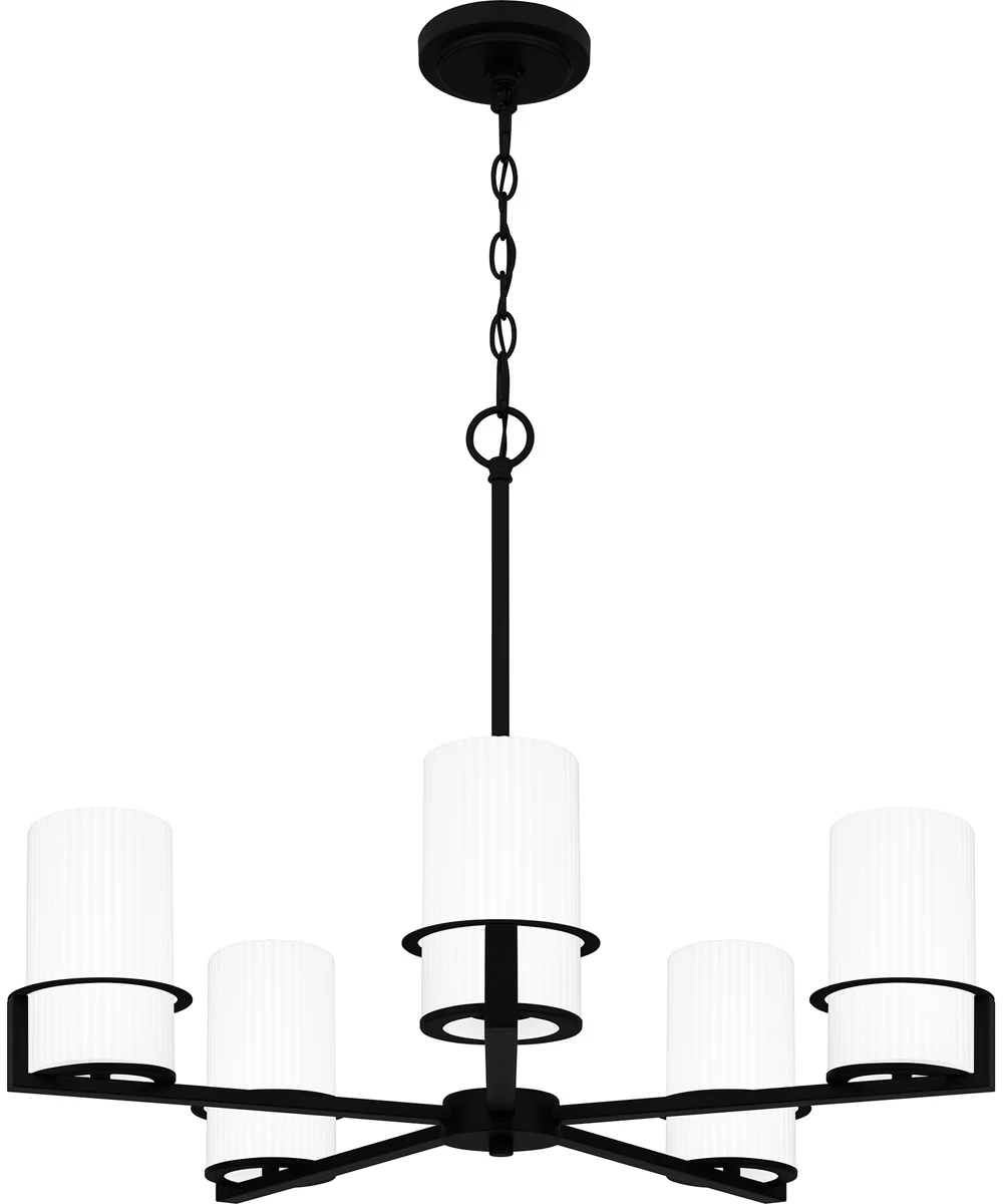 Seymour 5-light Chandelier Matte Black - Image 3