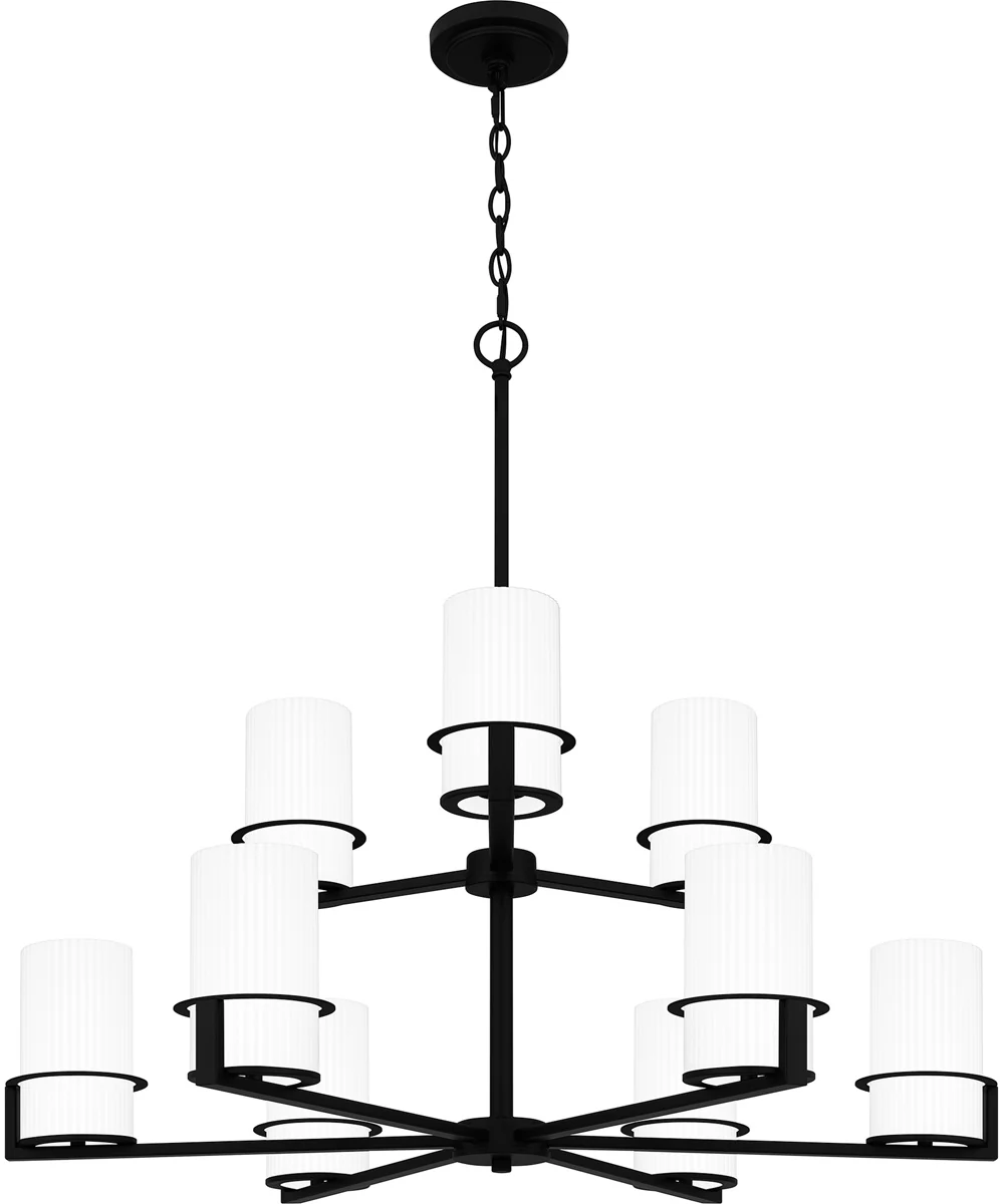 Seymour 9-light Chandelier Matte Black - Image 3