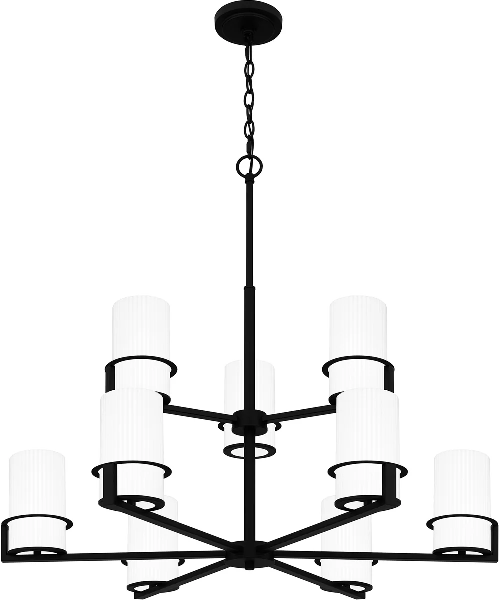 Seymour 9-light Chandelier Matte Black - Image 4