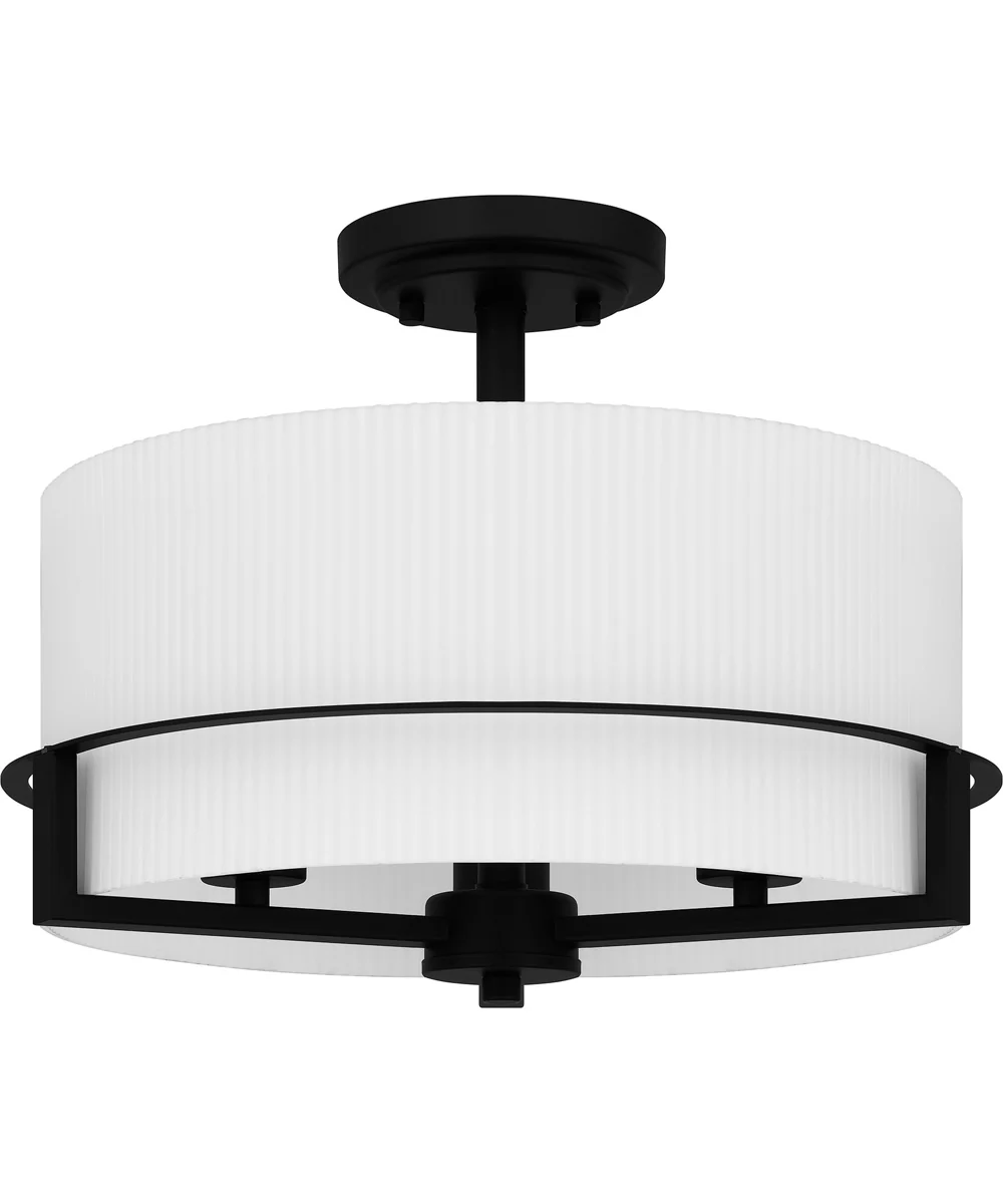 Seymour Medium 3-light Semi Flush Mount Matte Black - Image 2